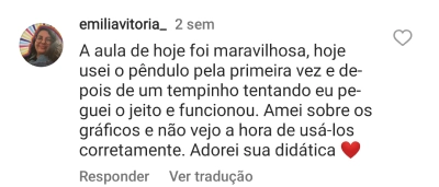 Comentário de aluna