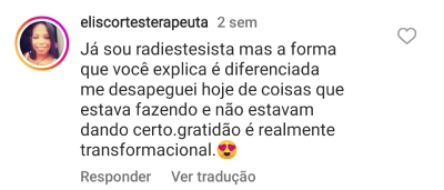 Comentário de aluna