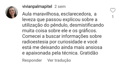 Comentário de aluna